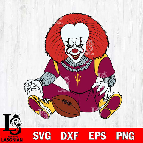 Arizona State Sun Devils Pennywise Horror Sport 6 Svg Eps Dxf Png File, Digital Download