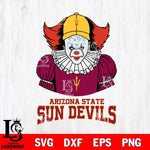 Arizona State Sun Devils Pennywise Horror Sport 7 Svg Eps Dxf Png File, Digital Download