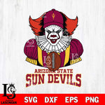 Arizona State Sun Devils Pennywise Horror Sport 9 Svg Eps Dxf Png File, Digital Download