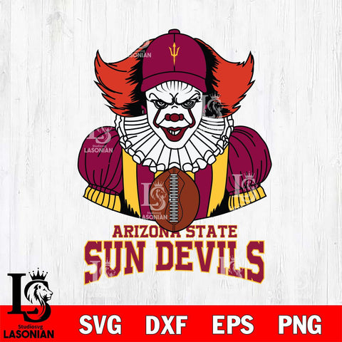 Arizona State Sun Devils Pennywise Horror Sport 9 Svg Eps Dxf Png File, Digital Download