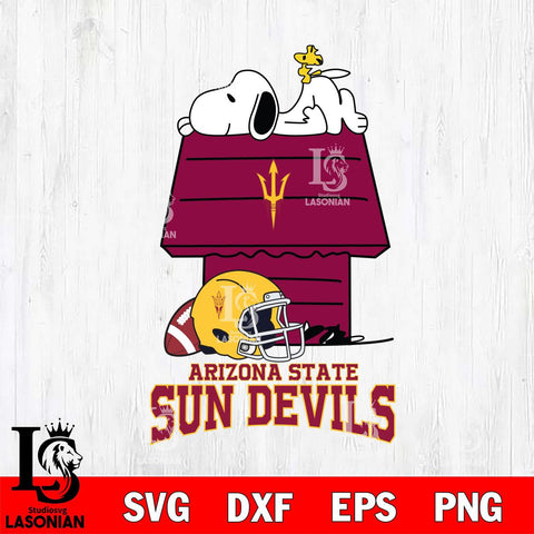 Arizona State Sun Devils Snoopy Chill Football SVG DXF EPS PNG FILE,Snoopy File Cut, NCAA Digital Download,Instant Download,Christmas Silhouette