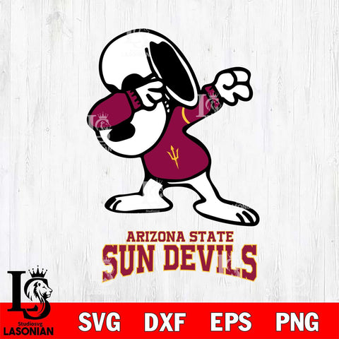 Arizona State Sun Devils Snoopy Sport 3 Svg Eps Dxf Png File, Digital Download