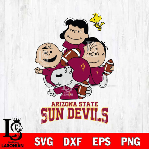 Arizona State Sun Devils Snoopy Sport 4 Svg Eps Dxf Png File, Digital Download