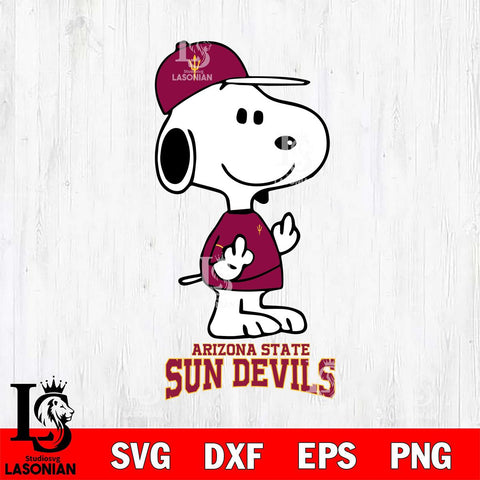 Arizona State Sun Devils Snoopy Sport 8 Svg Eps Dxf Png File, Digital Download