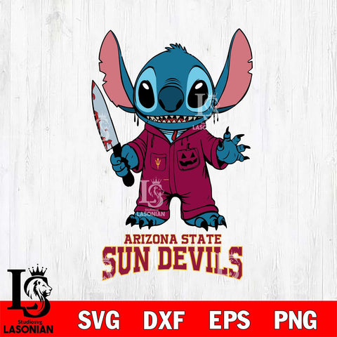 Arizona State Sun Devils Stitch Horror 2 Svg Eps Dxf Png File, NCAA svg, Digital Download, Instant Download