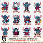 Arizona State Sun Devils Stitch Horror Bundle 12 SVG Svg Eps Dxf Png File, NCAA svg, Digital Download, Instant Download