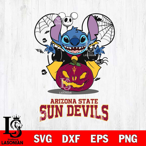 Arizona State Sun Devils Stitch Horror Halloween Svg Eps Dxf Png File, Digital Download, Instant Download