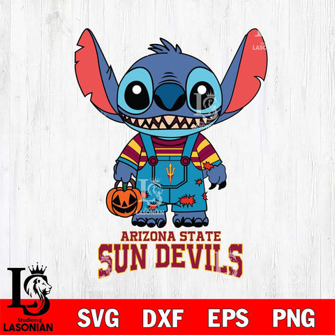 Arizona State Sun Devils Stitch Horror Halloween Svg Eps Dxf Png File, NCAA svg, Digital Download, Instant Download