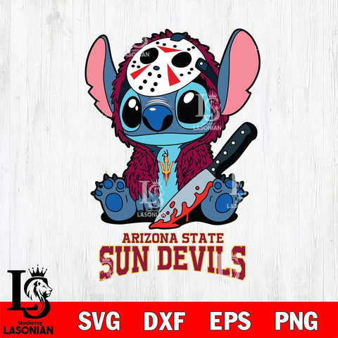 Arizona State Sun Devils Stitch Jason Voorhees Svg Eps Dxf Png File, NCAA svg, Digital Download, Instant Download