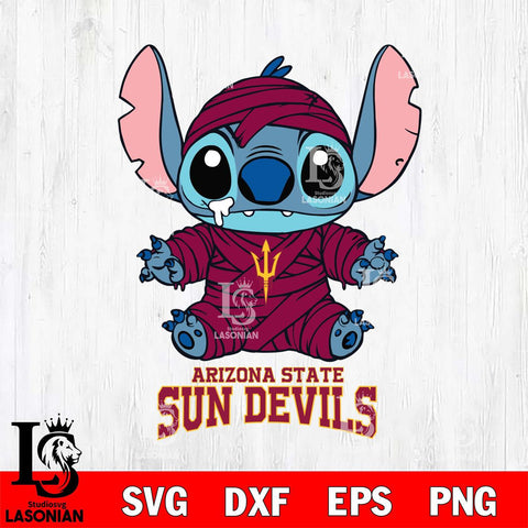 Arizona State Sun Devils Stitch Mummy Svg Eps Dxf Png File, NCAA svg, Digital Download, Instant Download