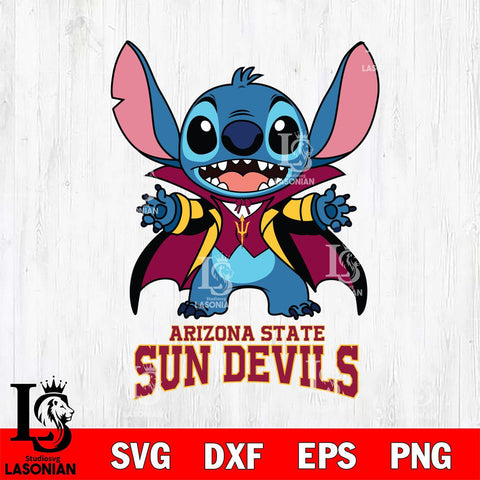 Arizona State Sun Devils Stitch Vampire halloween Svg Eps Dxf Png File, NCAA svg, Digital Download, Instant Download