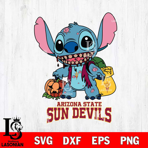 Arizona State Sun Devils Stitch Zombie Svg Eps Dxf Png File, NCAA svg, Digital Download, Instant Download