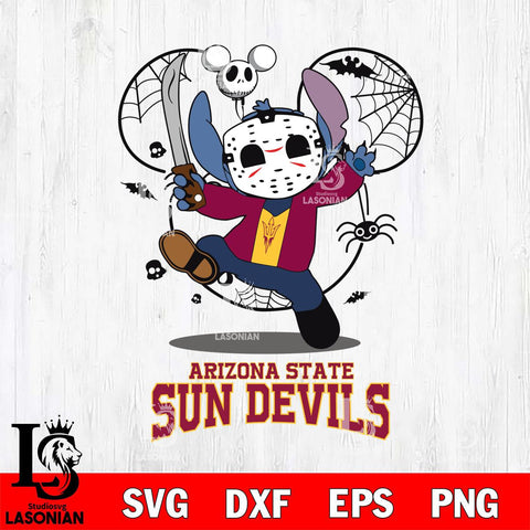 Arizona State Sun Devils Stitch jason voorhees Halloween Svg Eps Dxf Png File, Digital Download, Instant Download
