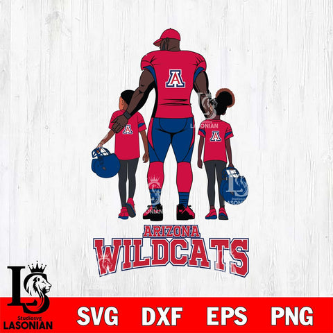 Arizona Wildcats 3 Father and son Rugby SVG DXF EPS PNG FILE,NCAA SVG, Father day Digital Download,Instant Download, Silhouette