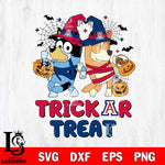 Arizona Wildcats Bluey Trick or Treat Halloween 2 Svg Eps Dxf Png File, Digital Download, Instant Download