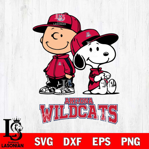 Arizona Wildcats Charlie Brown Snoopy Champions Svg Eps Dxf Png File, NCAA svg , Digital Download , Instant Download, Cricut File