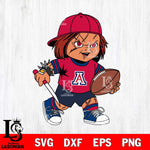 Arizona Wildcats Chucky Horror 10 Svg Eps Dxf Png File, NCAA svg, Digital Download, Instant Download