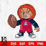 Arizona Wildcats Chucky Horror 12 Svg Eps Dxf Png File, NCAA svg, Digital Download, Instant Download