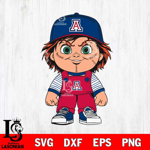 Arizona Wildcats Chucky Horror Svg Eps Dxf Png File, NCAA svg, Digital Download, Instant Download