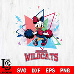 Arizona Wildcats Cute Daisy Duck Cheerleader SVG DXF EPS PNG FILE, NCAA File Cut,Digital Download,Instant Download