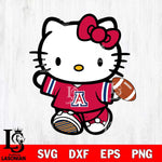 Arizona Wildcats Cute Hello Kitty Football 7 Svg Eps Dxf Png File, NCAA svg, Digital Download, Instant Download