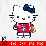 Arizona Wildcats Cute Hello Kitty Football 8 Svg Eps Dxf Png File, NCAA svg, Digital Download, Instant Download