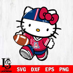 Arizona Wildcats Cute Hello Kitty Football 9 Svg Eps Dxf Png File, NCAA svg, Digital Download, Instant Download
