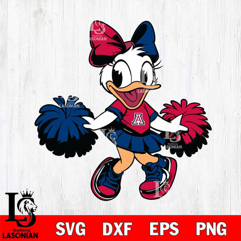 Arizona Wildcats Daisy Duck Cheerleader Svg Eps Dxf Png File, NCAA svg, Digital Download, Instant Download