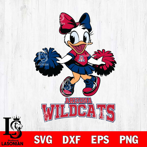 Arizona Wildcats Daisy Duck Cheerleader Disney, Svg Eps Dxf Png File, Digital Download