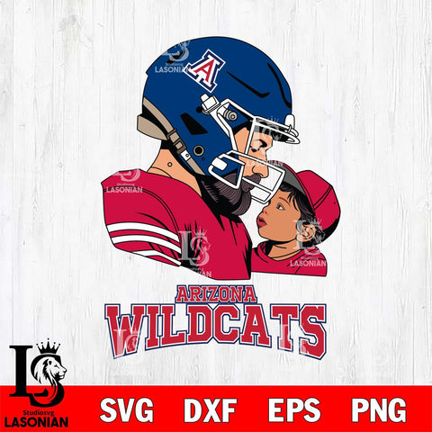 Arizona Wildcats Father And Child Rugby SVG DXF EPS PNG FILE,NCAA SVG, Father day Digital Download,Instant Download, Silhouette