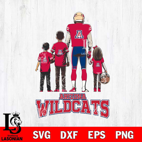 Arizona Wildcats Father Football SVG DXF EPS PNG FILE,NCAA SVG, Father day Digital Download,Instant Download, Silhouette