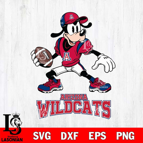 Arizona Wildcats Goofy Disney, Svg Eps Dxf Png File, Digital Download