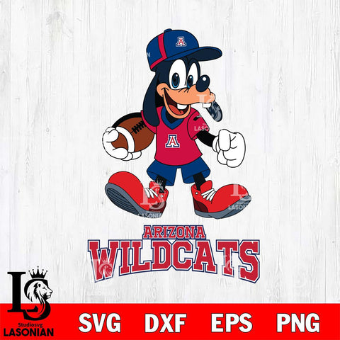 Arizona Wildcats Goofy Football Player SVG DXF EPS PNG FILE,NCAA svg ,Football Digital Download,Instant Download, Silhouette