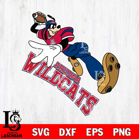 Arizona Wildcats Goofy rugby player SVG DXF EPS PNG FILE,NCAA svg ,Football Digital Download,Instant Download, Silhouette