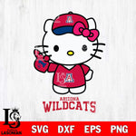 Arizona Wildcats Hello Kitty Best Fan Svg Eps Dxf Png File, Digital Download, Instant Download