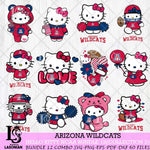Arizona Wildcats Hello Kitty Bundle 12 SVG Svg Eps Dxf Png File, Digital Download, Instant Download
