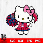 Arizona Wildcats Hello Kitty Cheerleader 12 Svg Eps Dxf Png File, Digital Download, Instant Download