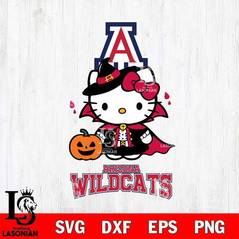 Arizona Wildcats Hello Kitty Horror 9 Svg Eps Dxf Png File, Digital Download
