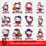 Arizona Wildcats Hello Kitty Horror NCAA Bundle 12 SVG Svg Eps Dxf Png File, Digital Download