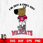 Arizona Wildcats I'm Just A Chill Guy Football Svg Eps Dxf Png File,NCAA Svg Files,Chill Guy svg ,Digital Download ,Instant Download, Cricut File