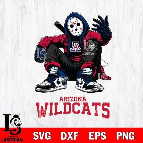 Arizona Wildcats Jason Voorhees Halloween SVG Svg Eps Dxf Png File, Digital Download, Instant Download