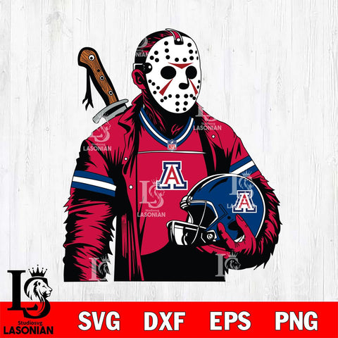 Arizona Wildcats Jason Voorhees Horror 2 Svg Eps Dxf Png File, NCAA svg, Digital Download, Instant Download