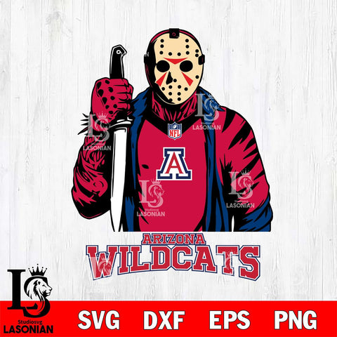 Arizona Wildcats Jason Voorhees Horror 3 Svg Eps Dxf Png File, NCAA svg, Digital Download, Instant Download