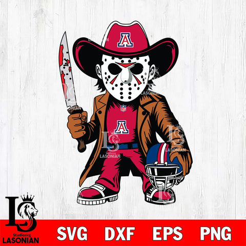 Arizona Wildcats Jason Voorhees Horror Svg Eps Dxf Png File, NCAA svg, Digital Download, Instant Download