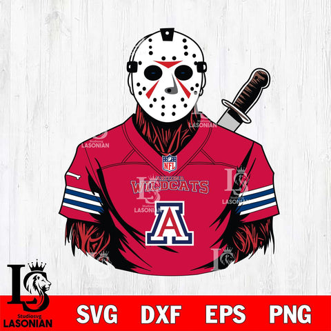 Arizona Wildcats Jason Voorhees Horror 4 Svg Eps Dxf Png File, NCAA svg, Digital Download, Instant Download