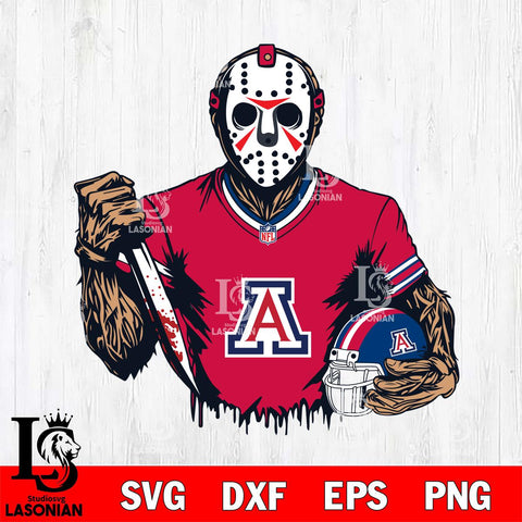 Arizona Wildcats Jason Voorhees Horror 5 Svg Eps Dxf Png File, NCAA svg, Digital Download, Instant Download