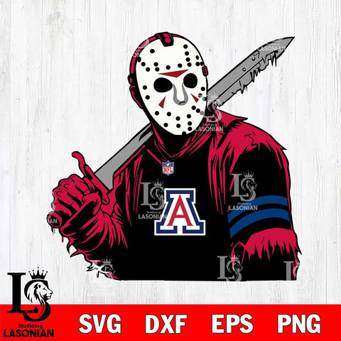 Arizona Wildcats Jason Voorhees Horror 7 Svg Eps Dxf Png File, NCAA svg, Digital Download, Instant Download