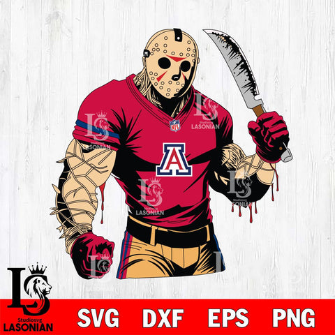 Arizona Wildcats Jason Voorhees Horror 8 Svg Eps Dxf Png File, NCAA svg, Digital Download, Instant Download