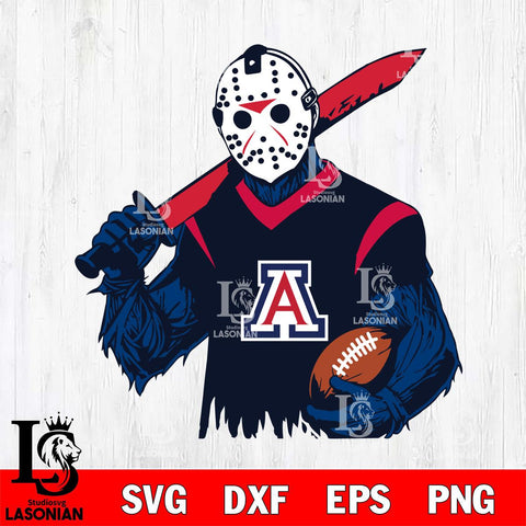 Arizona Wildcats Jason Voorhees Horror Halloween 2 Svg Eps Dxf Png File, NCAA svg, Digital Download, Instant Download