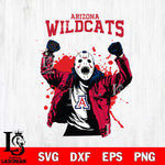 Arizona Wildcats Jason Voorhees Horror Halloween 3 Svg Eps Dxf Png File, NCAA svg, Digital Download, Instant Download